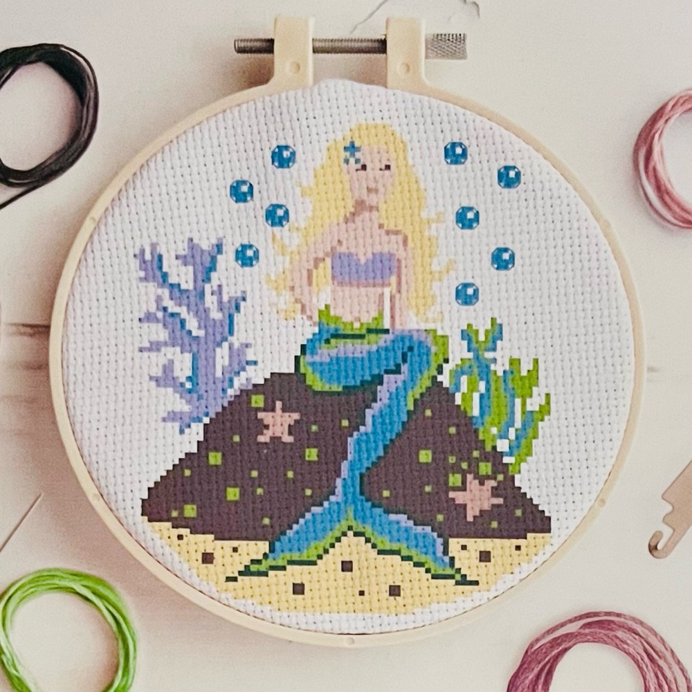 Mermaid Cross Stitch Kit